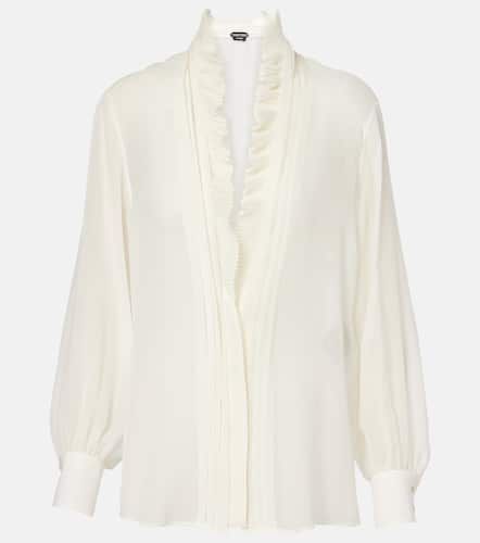 Tom Ford Blusa de seda con volantes - Tom Ford - Modalova