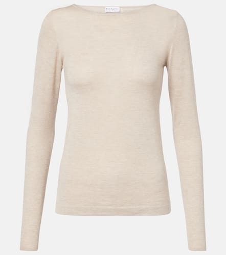 Pullover in cashmere e misto seta - Brunello Cucinelli - Modalova