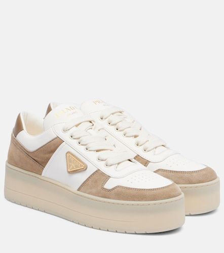 Downtown Bold leather platform sneakers - Prada - Modalova