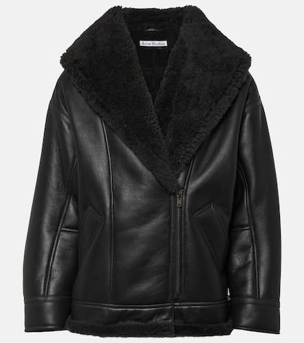 Lederjacke mit Shearling - Acne Studios - Modalova