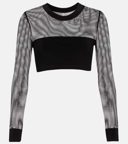 Cropped-Top aus Mesh und Jersey - Norma Kamali - Modalova