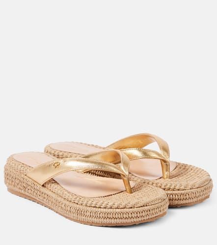 Espadrille-Sandalen mit Metallic-Leder - Gianvito Rossi - Modalova