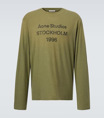 T-shirt en coton mélangé à logo - Acne Studios - Modalova
