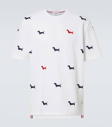 T-shirt Hector in piqué di cotone - Thom Browne - Modalova