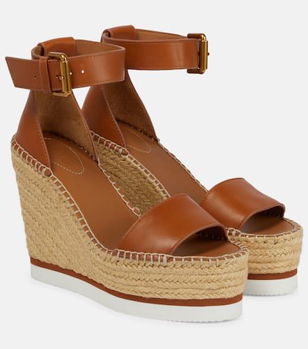 See By Chloé Sandali espadrillas Glyn in pelle con zeppa - See By Chloe - Modalova