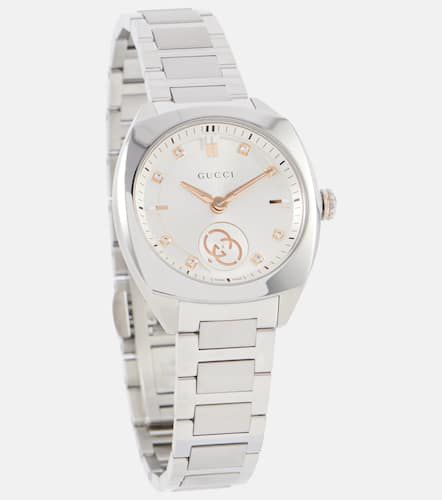 Interlocking G watch with diamonds - Gucci - Modalova