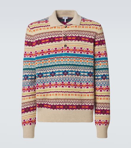 Polopullover aus Woll-Jacquard - Loewe - Modalova