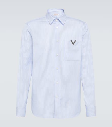 Camisa de popelín de algodón a rayas - Valentino - Modalova