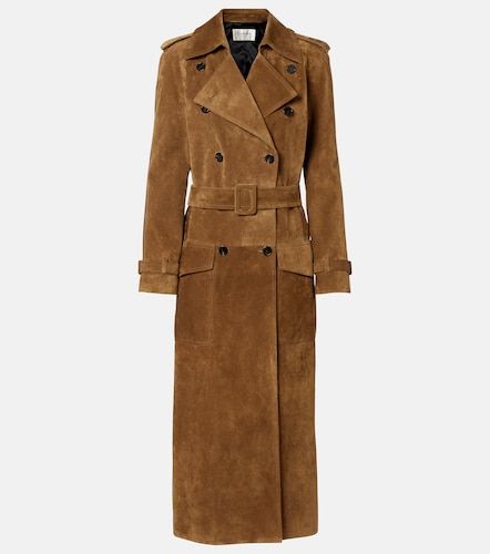 Saint Laurent Suede trench coat - Saint Laurent - Modalova
