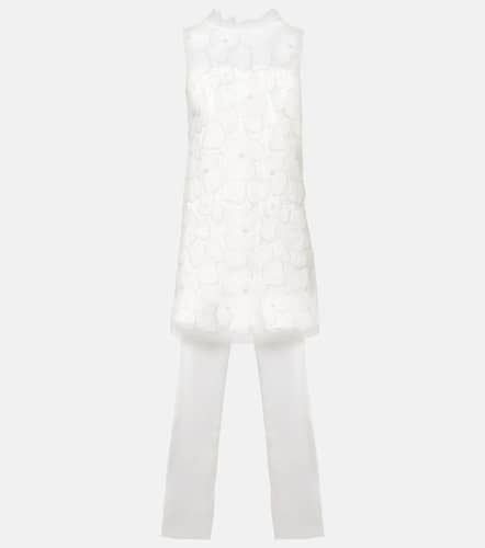 Vestido corto de novia de satén con cuentas - Self-Portrait - Modalova