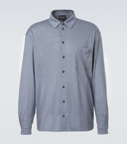 Camisa de jersey de lino - Giorgio Armani - Modalova