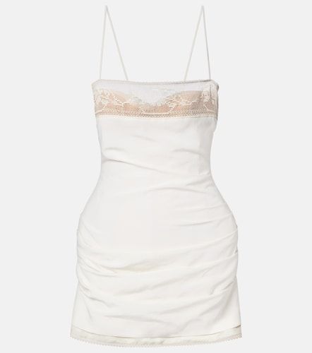 Vestido corto de seda con encaje - Magda Butrym - Modalova