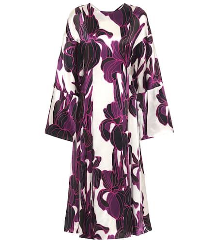 Vestido midi de seda floral - Dries Van Noten - Modalova