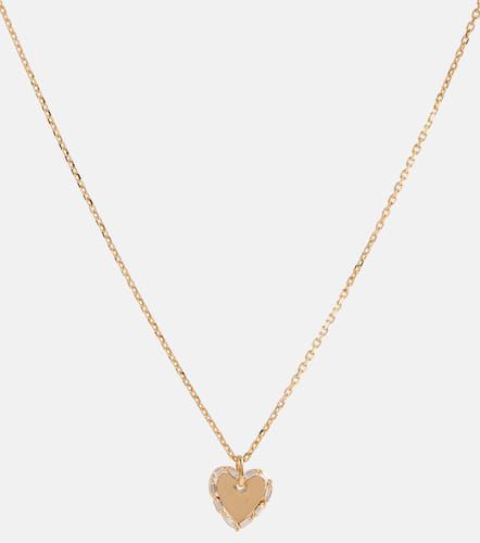 Collar de oro de 18 ct con colgante de corazón con diamantes - Suzanne Kalan - Modalova
