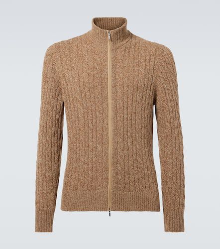 Cable-knit cashmere zip-up sweater - Loro Piana - Modalova