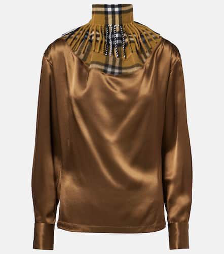 Check draped blouse - Burberry - Modalova