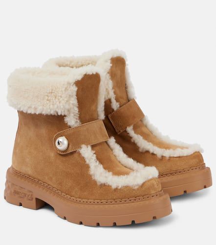 Ankle Boots Shea aus Veloursleder mit Shearling - Jimmy Choo - Modalova