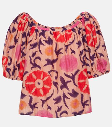 Edlin printed cotton and silk top - Velvet - Modalova