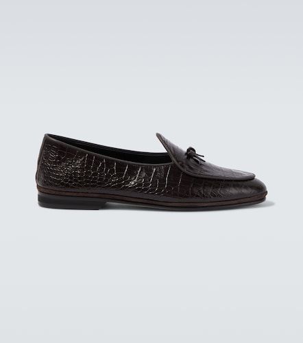 Marfy croc-effect leather loafers - Rubinacci - Modalova