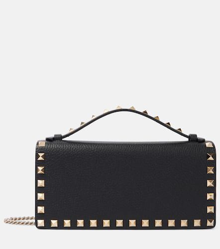 Cartera con cadena Rockstud de piel - Valentino Garavani - Modalova