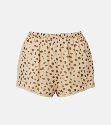 Priscilla leopard-print silk shorts - Posse - Modalova