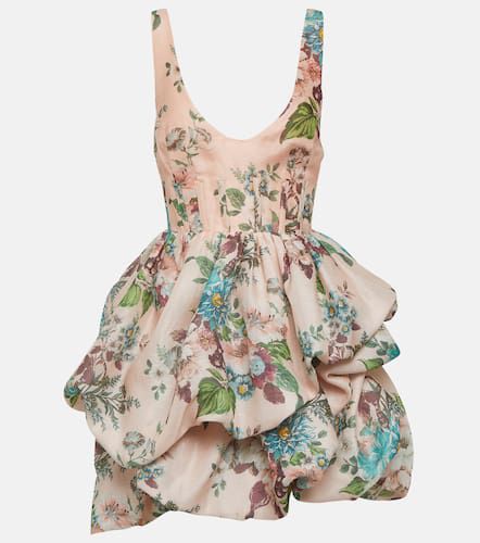 Vestido corto Matchmaker de lino y seda floral - Zimmermann - Modalova