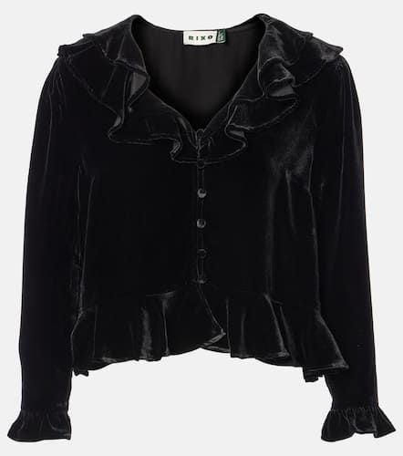 Rixo Atlas ruffled velvet blouse - Rixo - Modalova