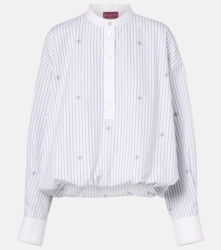 Camicia in popeline di cotone Interlocking G - Gucci - Modalova
