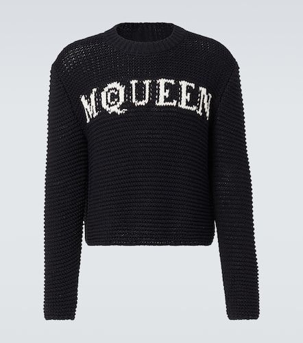 Jersey de algodón con logo en jacquard - Alexander McQueen - Modalova