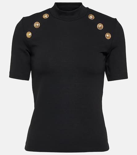 T-shirt in jersey di misto cotone - Balmain - Modalova