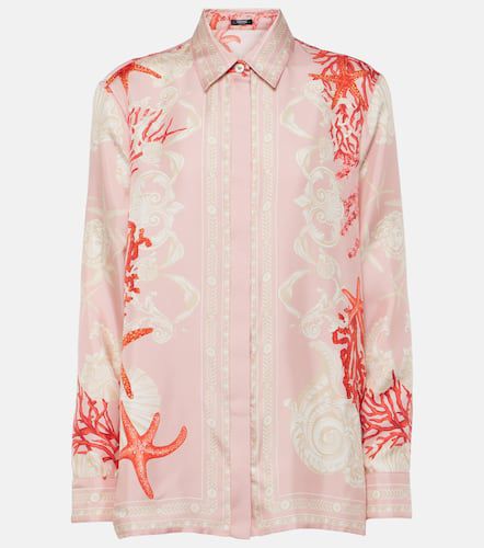 Camisa Barocco Sea de sarga de seda - Versace - Modalova