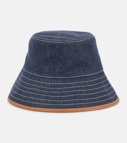 Sombrero de pescador Zita de denim con piel - Loro Piana - Modalova