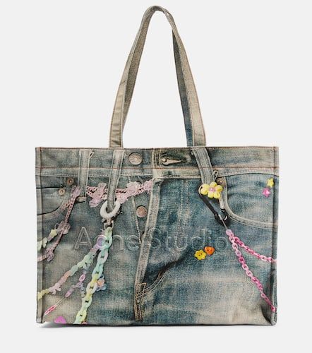 Bolso shopper Large de lona efecto denim - Acne Studios - Modalova