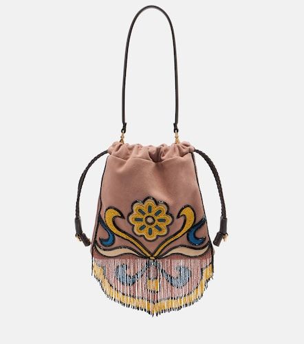 Kalispera Small beaded suede shoulder bag - Etro - Modalova