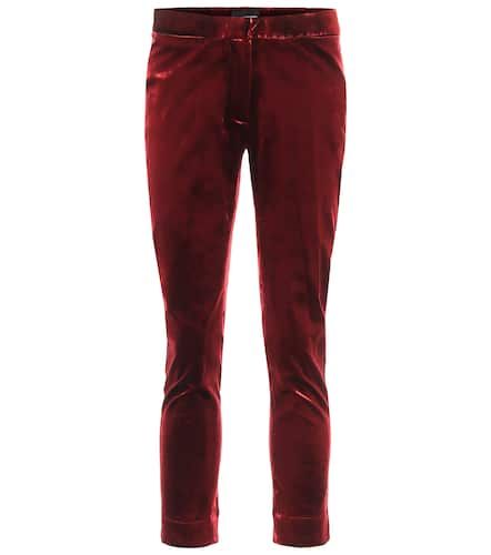 High-rise skinny cropped velvet pants - Ann Demeulemeester - Modalova