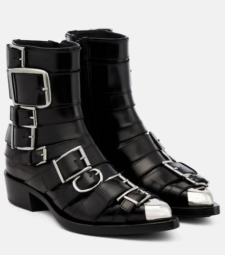 Punk Buckle leather boots - Alexander McQueen - Modalova
