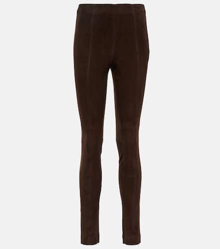 Pantalones skinny de ante de tiro alto - Polo Ralph Lauren - Modalova