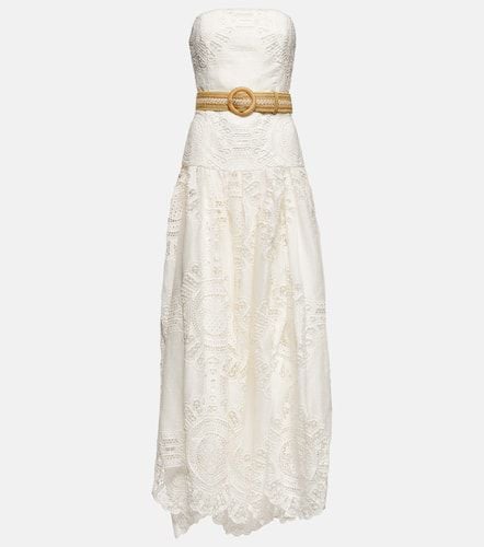 Vacay belted linen lace midi dress - Zimmermann - Modalova