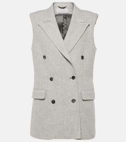 Mayte double-breasted cashmere and linen vest - Gabriela Hearst - Modalova