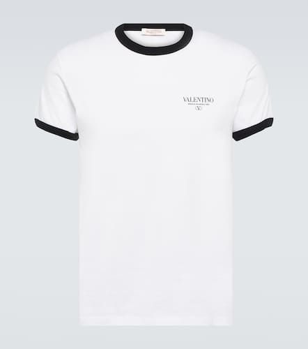 T-shirt in jersey di cotone con logo - Valentino - Modalova