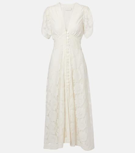 Robe longue Novara en coton mélangé à fleurs - Rixo - Modalova