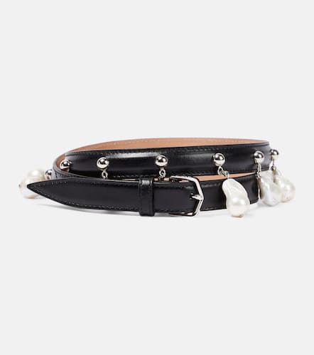 AlaÃ¯a Faux pearl-embellished leather belt - Alaia - Modalova