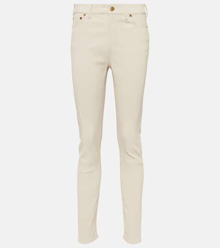 Pantalones skinny en piel de tiro alto - Polo Ralph Lauren - Modalova