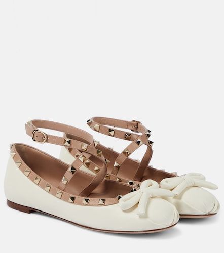 Bailarinas Rockstud de piel - Valentino Garavani - Modalova