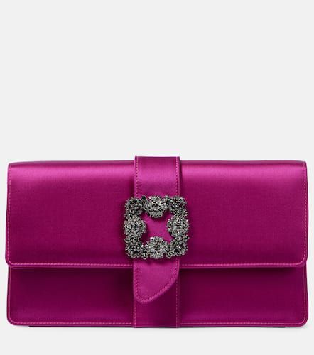 Clutch Capri de satén adornado - Manolo Blahnik - Modalova