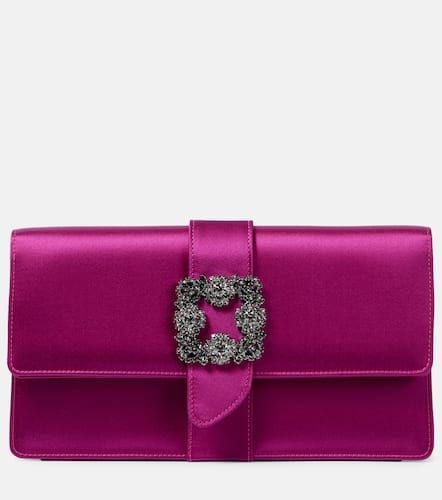 Verzierte Clutch Capri aus Satin - Manolo Blahnik - Modalova