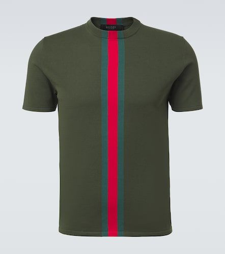 Gucci Camiseta de algodón con Web - Gucci - Modalova