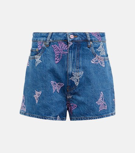 Ganni Bestickte Jeansshorts - Ganni - Modalova