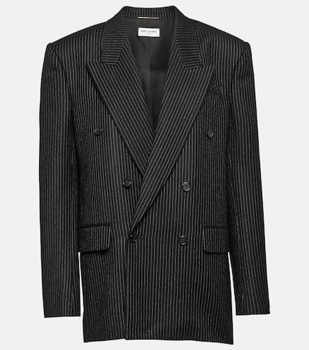 Pinstripe oversized wool blazer - Saint Laurent - Modalova