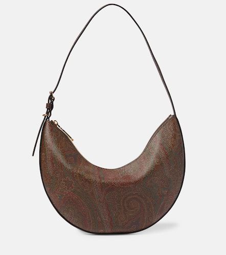 Medium paisley leather shoulder bag - Etro - Modalova